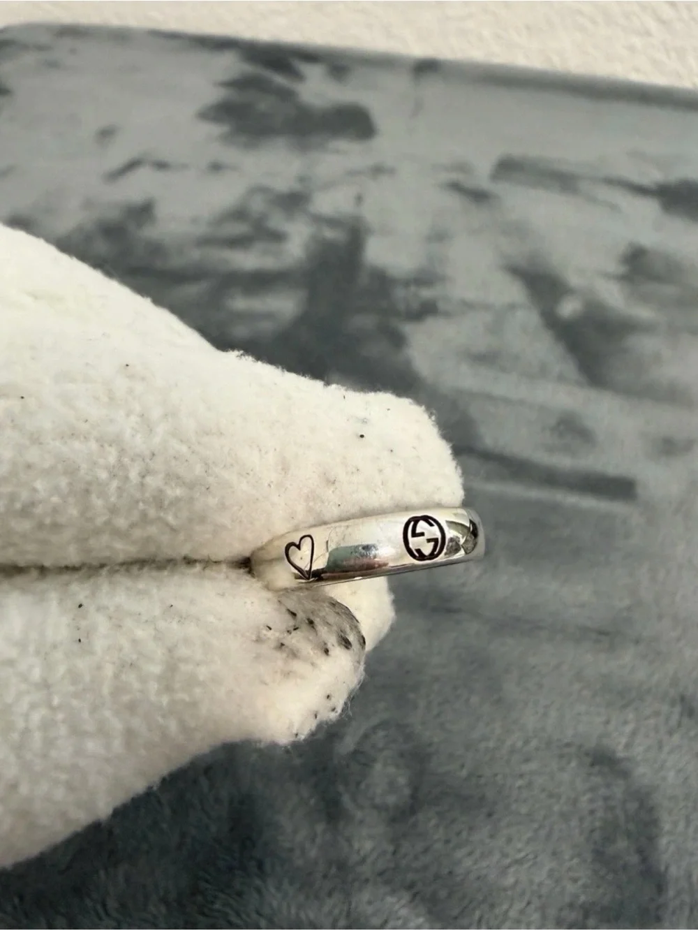 Brand New Gucci Blind for Love Sterling Silver 925 Ring Size 14 (US 6.75)